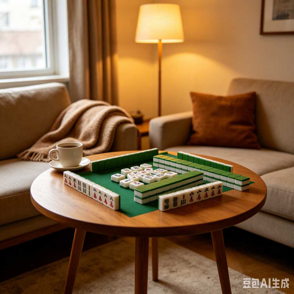 printed logo mahjong set
